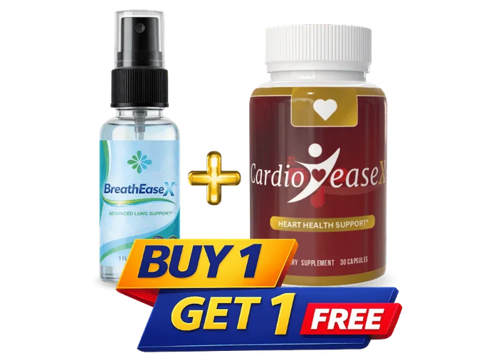 BreathEaseX respiratory wellness spray with CardioEaseX bundle